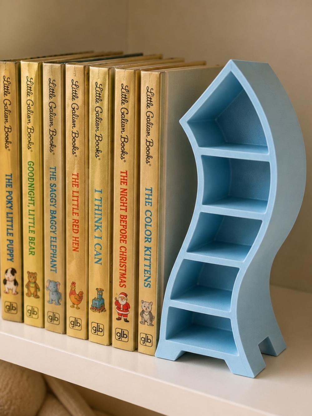 Mini Wavy Shelf Organizer | 3D Printed Storage & Display | Cute Storage